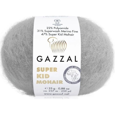 Gazzal Super Kid Mohair 64434 světle šedá