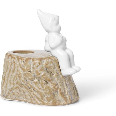 Kähler Design Коледен свещник, изработен от порцелан и фаянс, с дължина 9 см Christmas Tales - Kähler Design (691111)