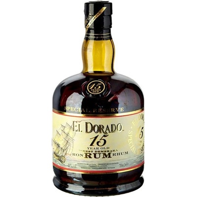 El Dorado 15y 43% 0,7 l (dárkové balení 2 sklenice)