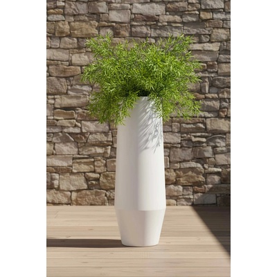 eshop-kvetinace.sk Dizajnový kvetináč BERBELO, sklolaminát, výška 80 cm, biely mat, outlet