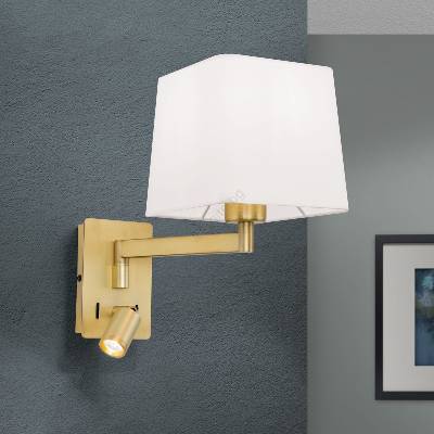 Orion WA 2-1469/1- LED стенна лампа CARLTON 1xE27/40W/230V + LED/3W бяла/златна (OR0112)