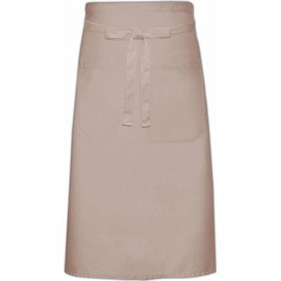 Link Kitchen Wear Kuchařská zástěra s kapsou keprová, praní na 60 °C Kamenová, 70 x 120 cm X1000T
