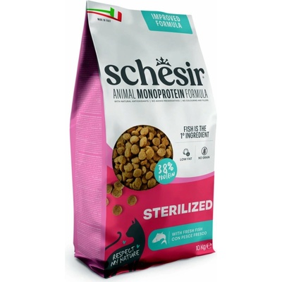 Schesir Cat Sterilized Animal Monoprotein Formula ryby 10 kg