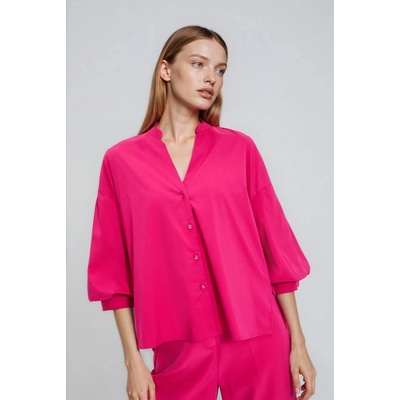 Moodo Фуксия риза с набрани ръкави Moodo Moodo | Lilav | ЖЕНИ | XXL