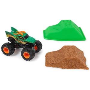 Spin Master Monster Jam - колекционерски метален модел Monster Truck, Dragon комплект с аксесоари, 1: 64 (6065106)