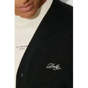 Drôle de Monsieur Вълнена жилетка Le Cardigan Drôle (PERM.CA123.WO007.BL)