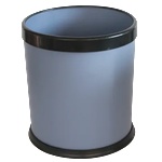 Horecano GX-024E-Кош хотелиерски с подвижен ринг за торбичка СИВ Ø24xh26cm (0114990)