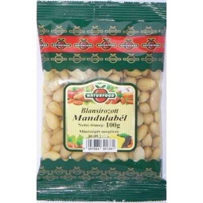 Naturfood Mandle blanšírované celé 100 g