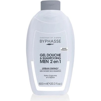 BYPHASSE Men Urban Swing 2 in 1 Shower Gel & Shampoo 600ml - душ гел и шампоан за мъже