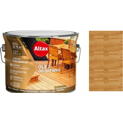 Altax olej na dřevo pro nábytek a terasy, přírodní tungový olej, 2,5 l, dub – Hledejceny.cz