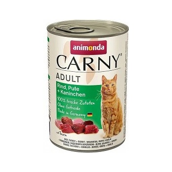 Animonda Cat Carny Adult вкус: говеждо, пуешко и заешко 400 г