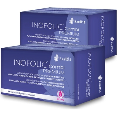 Exeltis Inofolic Combi Premium VÝHODNÉ DVOJBALENIE/2mes 2 x 60 gélových kapsúl