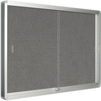 Bi-Office Vnútorná vitrína s posuvnými dverami, textilná, 926 x 661 mm