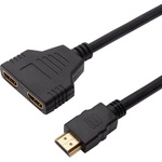 Valpers consult Кабел сплитер Valpers Consult HDMI-M - 2 x HDMI-F / 0.15 m / Позлатен