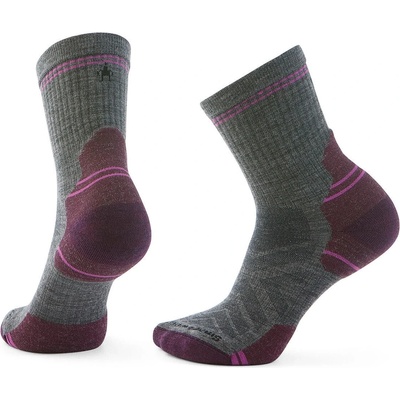 Smartwool Дамски туристически чорапи Smartwool Women's Hike Targeted Cushion Mid Crew Socks Walking socks - Medium Gray - размер 42-45 (EU) (201-8943-0113)
