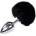 Alive Metal Anal Fluffly Plug L Black