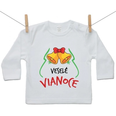 Boodyy tričko s dlhým rukávom Veselé Vianoce