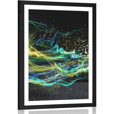 Plakát s paspartou moderní barevná abstrakce - 20x30 no frame