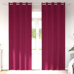 Pure Line Home Плътни завеси в цвят бордо с метални халки, 2 бр. , 140 x 245 см