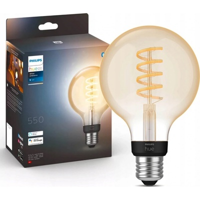 Philips Hue 8719514301481 LED filamentová žiarovka G93 1x7W E27 550lm 2200-4500K White Ambience, stmievateľná, Bluetooth