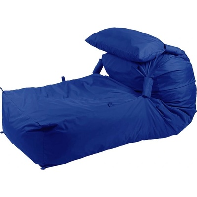 Pufrelax Пуф легло и декоративна възглавница Yoga XL, мемори микс, водоустойчив, Кралско син