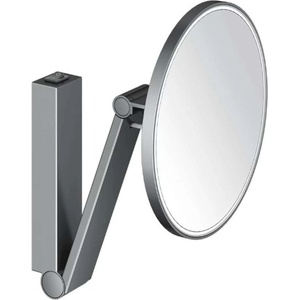 KEUCO - Козметично стенно огледало с LED осветление, матиран черен хром 17612139004 (17612139004)