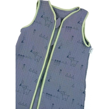 Sterntaler Муселин детски спален чувал Sterntaler, син с принт на магаренца, 1.00 TOG