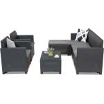 BICA Комплект мебели за отдих от техноратан Nebraska Relax Corner 6 антрацит Bica (BCNBLCOR6ANT)