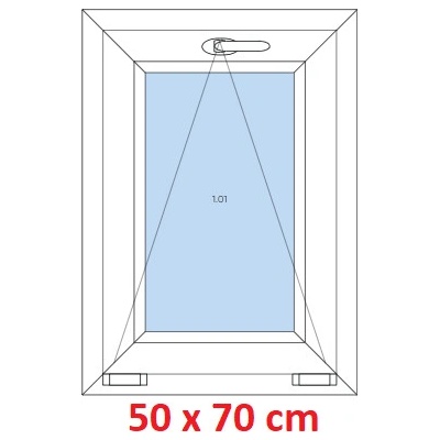 Soft Plastové okno 500 x 700 mm sklopné Dub bahenní