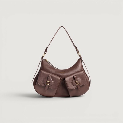 Coccinelle MAVERY POCKET MEDIUM kožená kabelka Berry