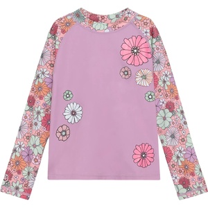 Color Kids Детска плажна тениска от ликра Color Kids Kid's T-Shirt L/S with Chest Print Lycra - Lavender Mist - размер 98 (EU) (750-2569-0412)