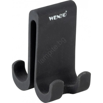 WENKO 25229100-Закачалка VERNA DUO 5x9, 5 cm черна (WE0717)