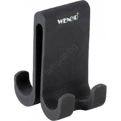 WENKO 25229100-Закачалка VERNA DUO 5x9, 5 cm черна (WE0717)