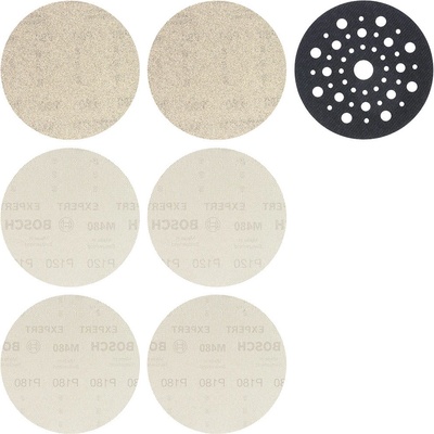 BOSCH Sada pre začiatočníkov EXPERT M480, 125 mm, 7 ks. 2x80 / 2x120 / 2x180 2608901202