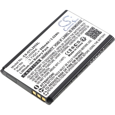 Cameron Sino Alcatel OT-2038X / OT-2053D CAMERON SINO Li-Ion батерия 3.7V / 950mAh, съвместима с Alcatel TLI009AA, ЧЕРНА CS-OTL205SL (CS-OTL205SL)