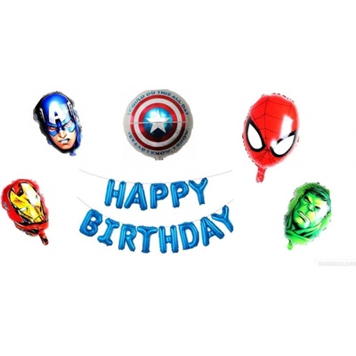 G4Y Fóliové Balónky Avengers Happy Birthday