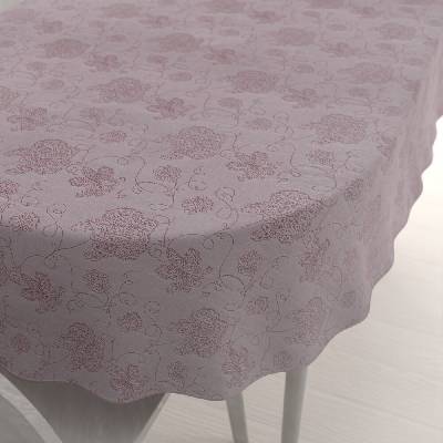 Biante Teflónový oválny obrus TF-138 Hnedovínové kvetované ornamenty na starofialovom 50x100 cm