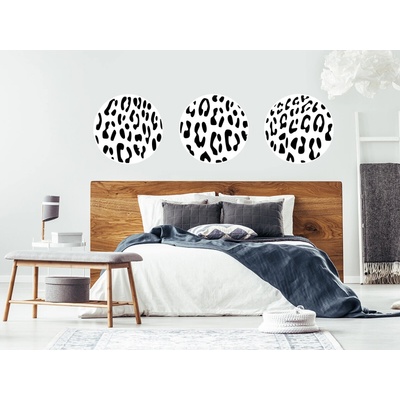 Nalepte.cz Kruhy motív leopard nálepky na stenu 3 ks kruhov, každý s rozmermi 90 x 90 cm