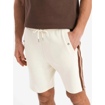 Trendy hnedé kraťasy s pásmi po bokoch V16 SRBC-0101