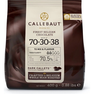 Callebaut Čokoláda 70-30-38 NV hořká 70,5% 400 g – Zboží Dáma