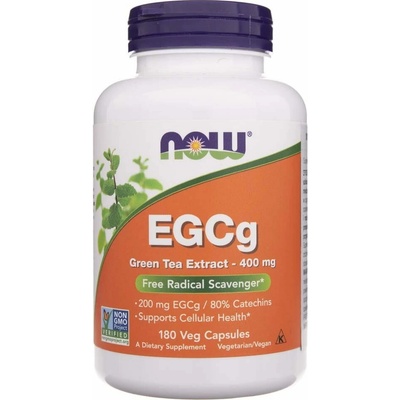 Now Extrakt zeleného čaje s EGCg 400 ml 180 rostlinných kapsúl
