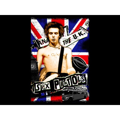 Vlajka SEX PISTOLS Sid close