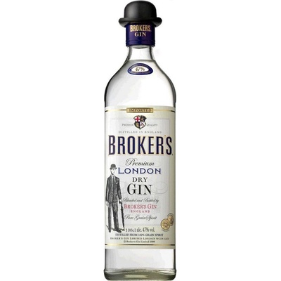Broker's London Dry Gin 40% 1 l (holá láhev)