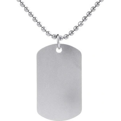 SILVEGO Stříbrný kuličkový řetízek s přívěskem dog tag JJJ2273N