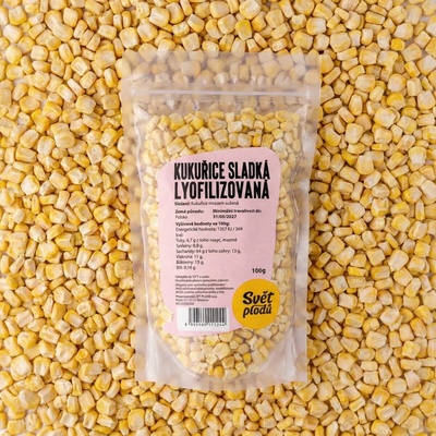 SVĚT PLODŮ Kukuřice sladká lyofilizovaná váha 100 g