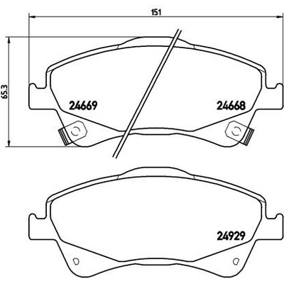 BREMBO Sada brzdových platničiek kotúčovej brzdy P83109