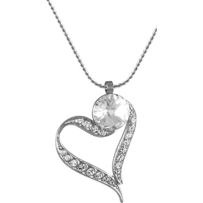 JSB Swarovski vykládané srdce s křišťálem krystal 2959