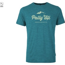 Pally'Hi Men's T-Shirt Classic Peak Logo Chinook Blue pánské funkční tričko merino