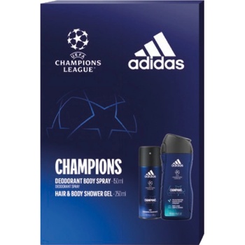Adidas UEFA Champions League Edition deospray 150 ml + sprchový gel 250 ml dárková sada