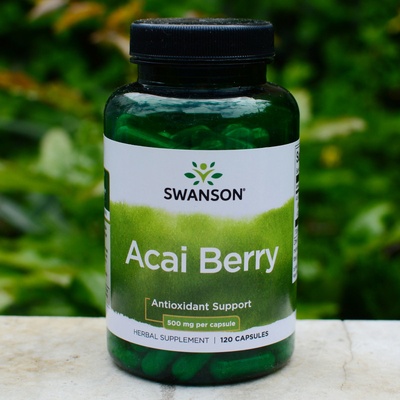 Swanson Acai Berry 500 mg 120 kapslí